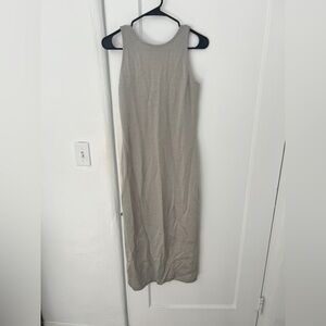 St. John Gray Sleeveless Midi Dress